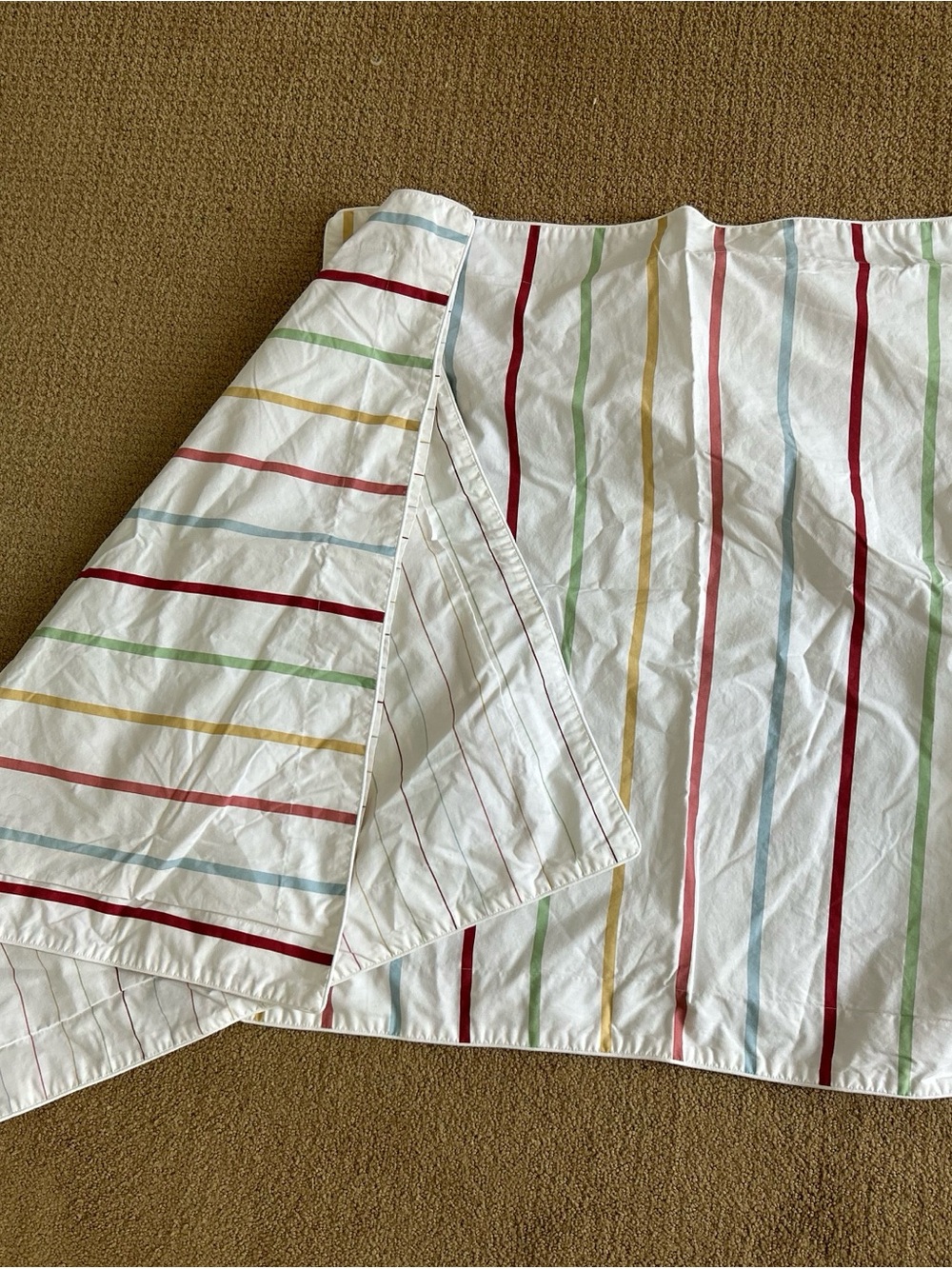 Multicolor Striped Decorative Euro Pillow Sham